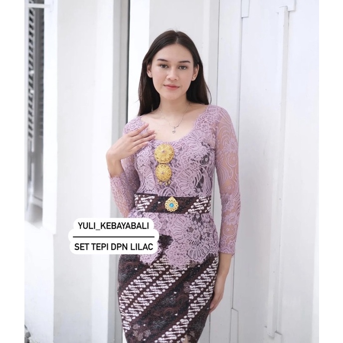 Set Kebaya Bali Semi Italy Modern Tepi Depan | yuli_kebayabali