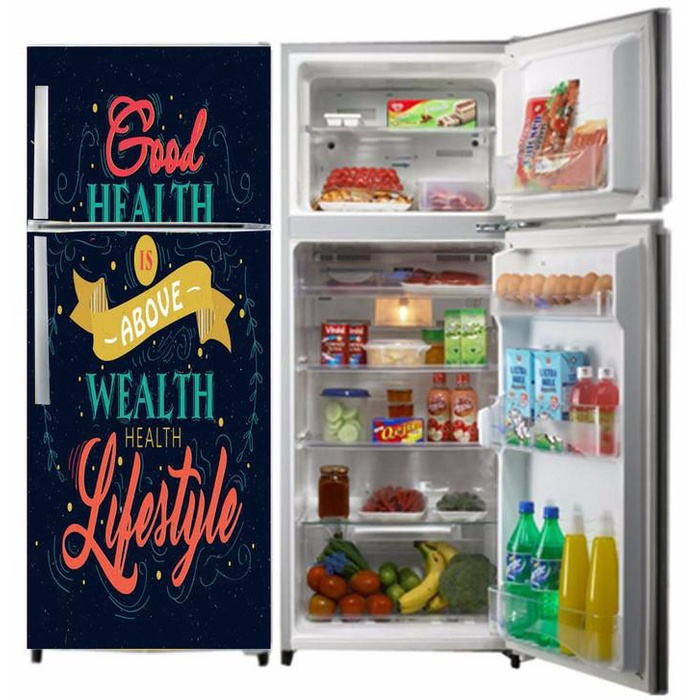 Stiker kulkas 2 pintu Cafe motif Jumbo