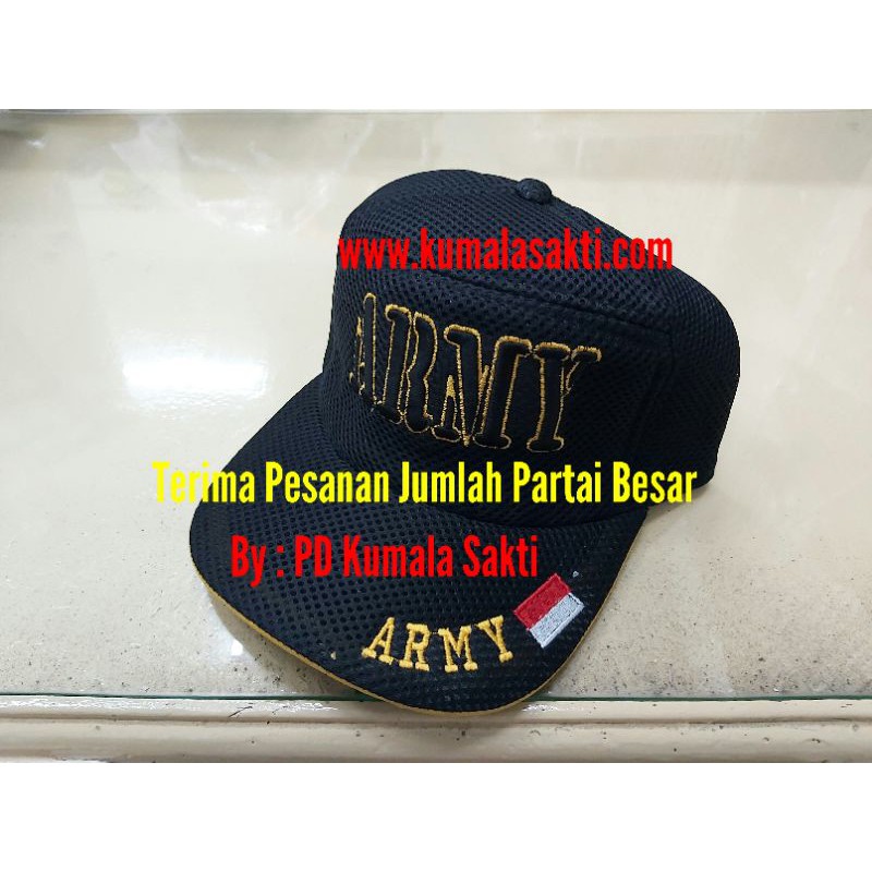 Tipi Jaring Army Hitam|Topi Tactical|Topi Loreng|Kaos Loreng|Seragam Loreng|Sabuk TNI|Kopel TNI|Helm