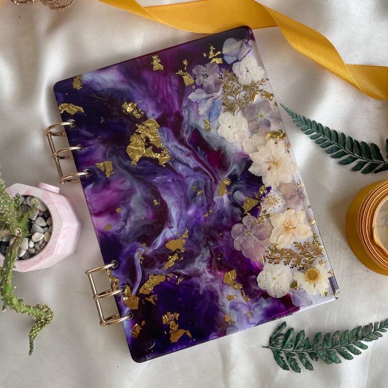 

CUSTOM A5 Resin Notebook Binder (include sheet papers)