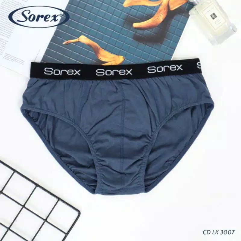 1 PCS SEMPAK ORIGINAL Grosir Ecer Celana Dalam Katun Pria Model Segitiga Sorex 3007