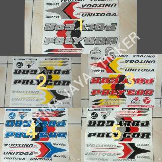 Sticker stiker sepeda polygon dan wimcycle dan phoenix Sticker stiker sepeda polygon dan wimcycle dan phoenix