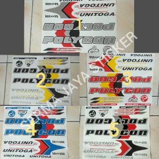 Sticker stiker  sepeda  polygon dan wimcycle dan phoenix  