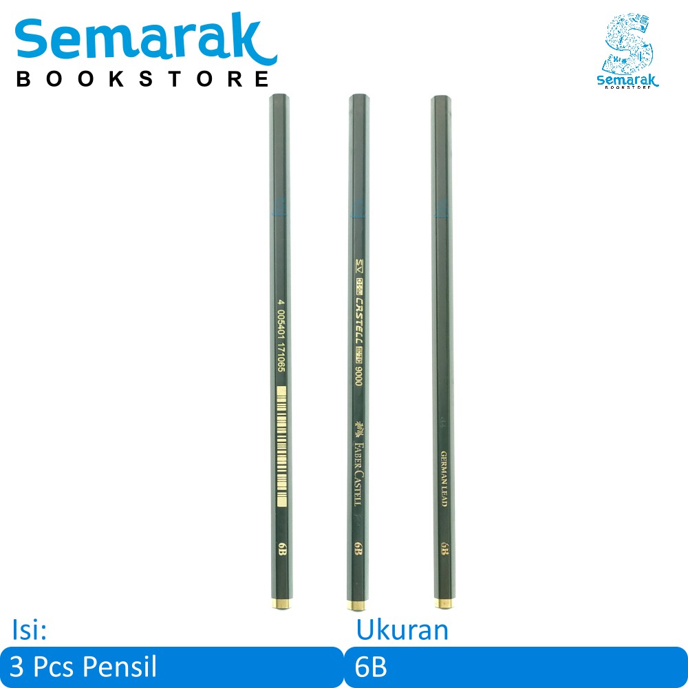 

Faber Castell 9000 Pensil 6B [3 Pcs]
