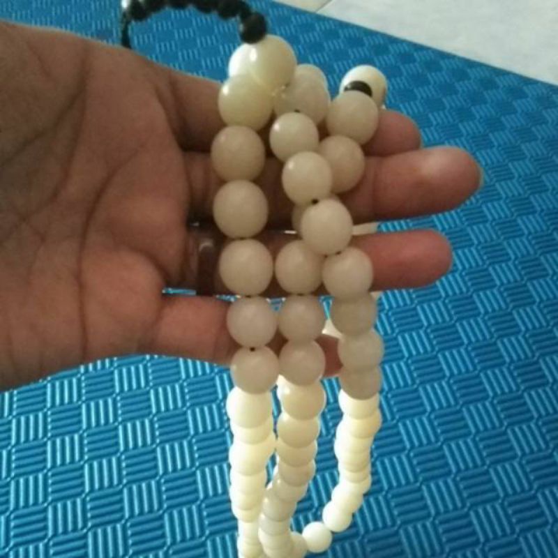Tasbih Biji Gebang Asli 99 butir bulat 13mm