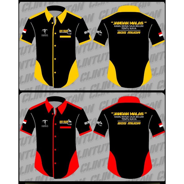 Kemeja Truck Boss Muda / Kemeja Boss Muda / Hem Boss Muda