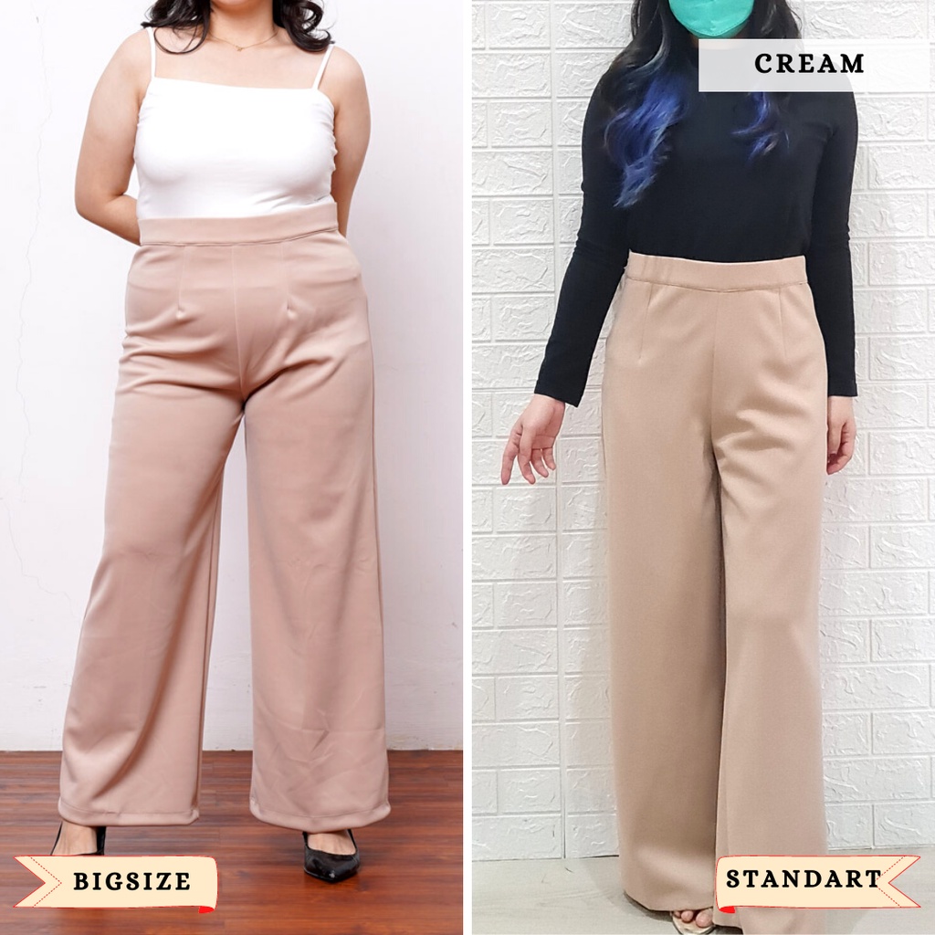 ready 5383 prime high waist culottes scuba standart bigsize long cullotes