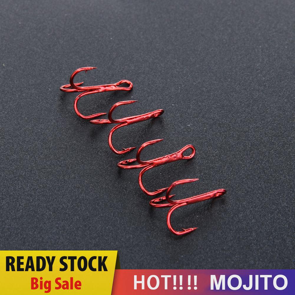 MOJITO 20pcs Barbed Crank Sharp Fishing Hooks Pesca Tackle with 3 Anchors