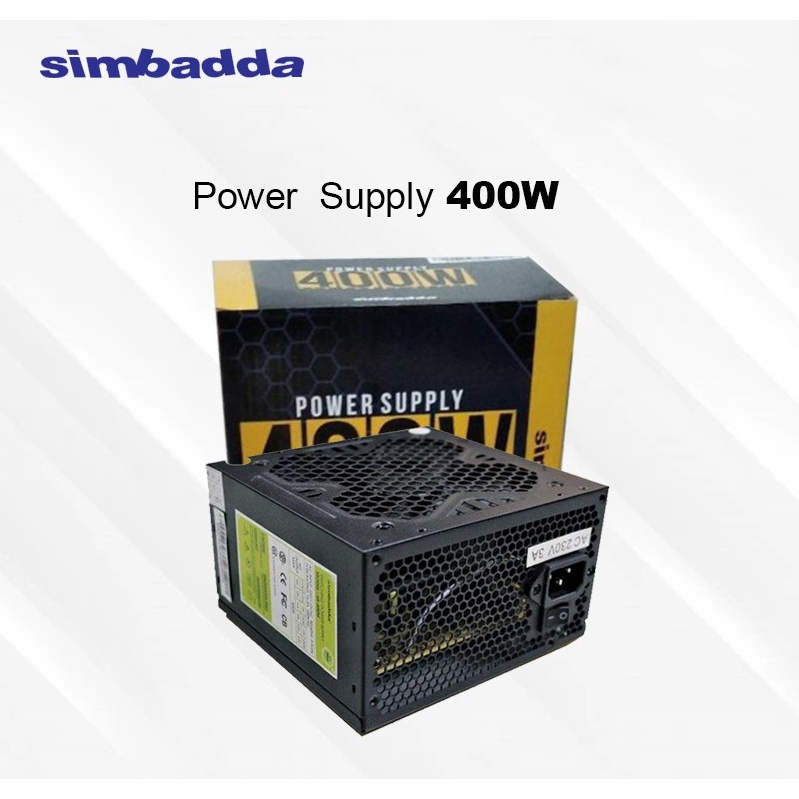 PSU Simbadda 400W Power Supply 400Watt ATX 400 Watt BOX Simbada 400 Watt-  Resmi