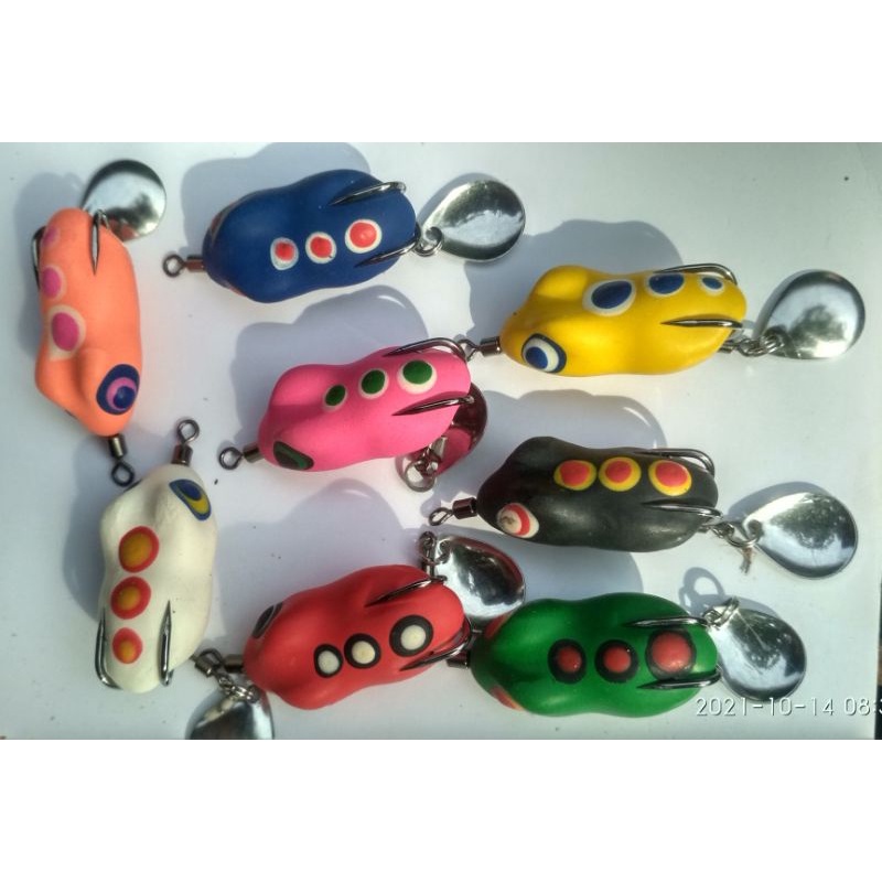 soft frog, lure murah, kodok palsu, umpan mancing ukuran 3,5cm
