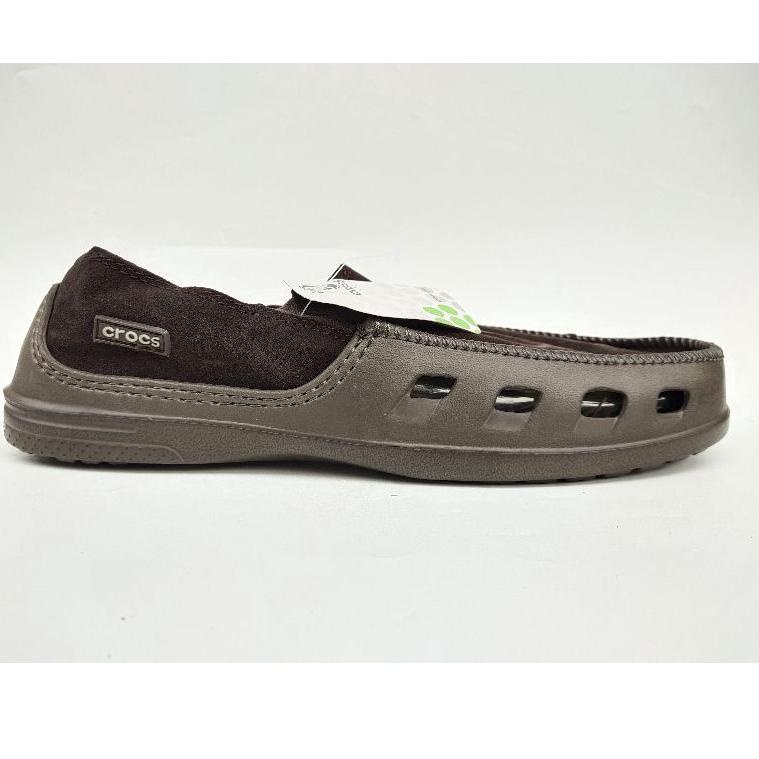 [KODE YRAZH] Sepatu Crocs Tideline Leather Slip On / Crocs Tideline Suede / Crocs Pria / Sepatu Slip