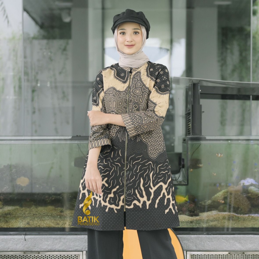 Taraka Tunik Batik Wanita Busui Friendly Batik Prabuseno Ori Original Asli Solo Blus Blouse Atasan B
