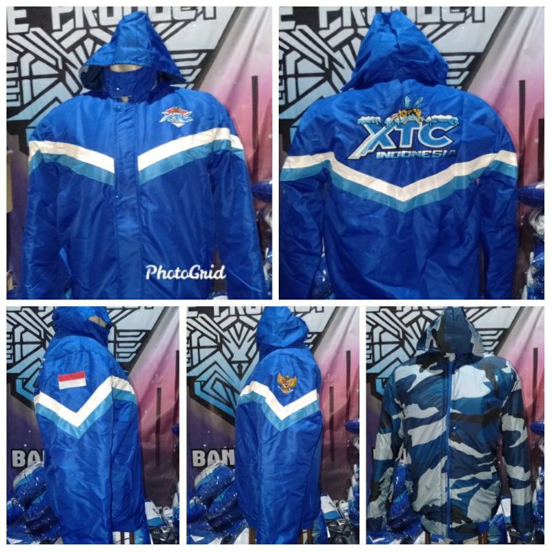 Jaket xtc Indonesia biru kemeja xtc kaos xtc