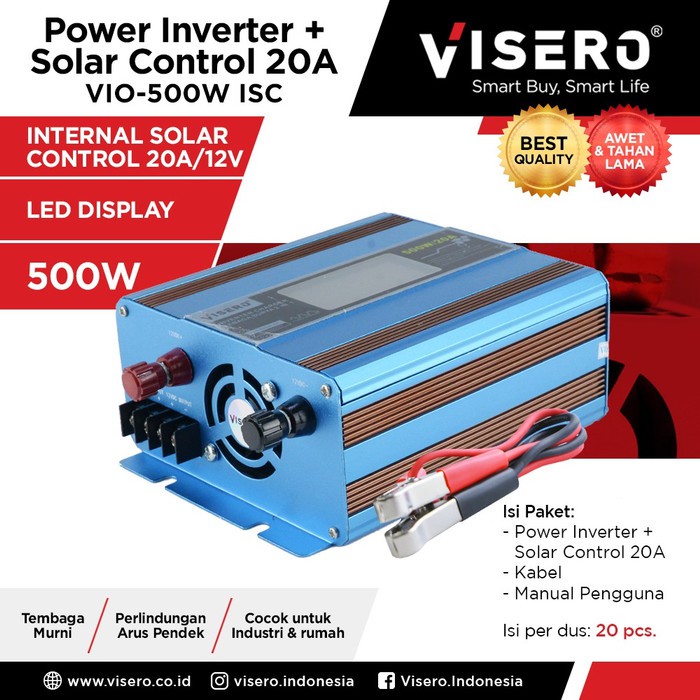 Power Inverter Visero + Solar Control 20A 500W (VIO-500W ISC)