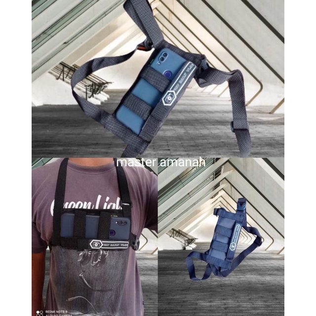 Tas HP untuk Vlog Tas Dada HP Vlog Chest Belt Pouch Handphone Pouch HP