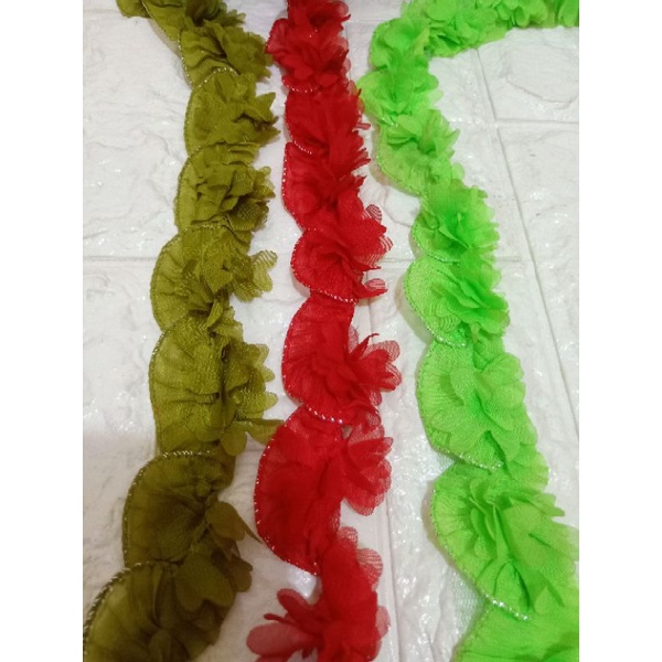 Renda meteran kain korneli warna