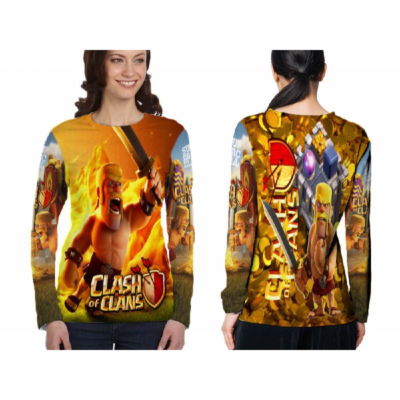 [Riashop] Kaos CLASH OF CLASH Panjang | Longsleeve Shirt Wanita CLASH OF CLASH | CLASH OF CLASH - FS