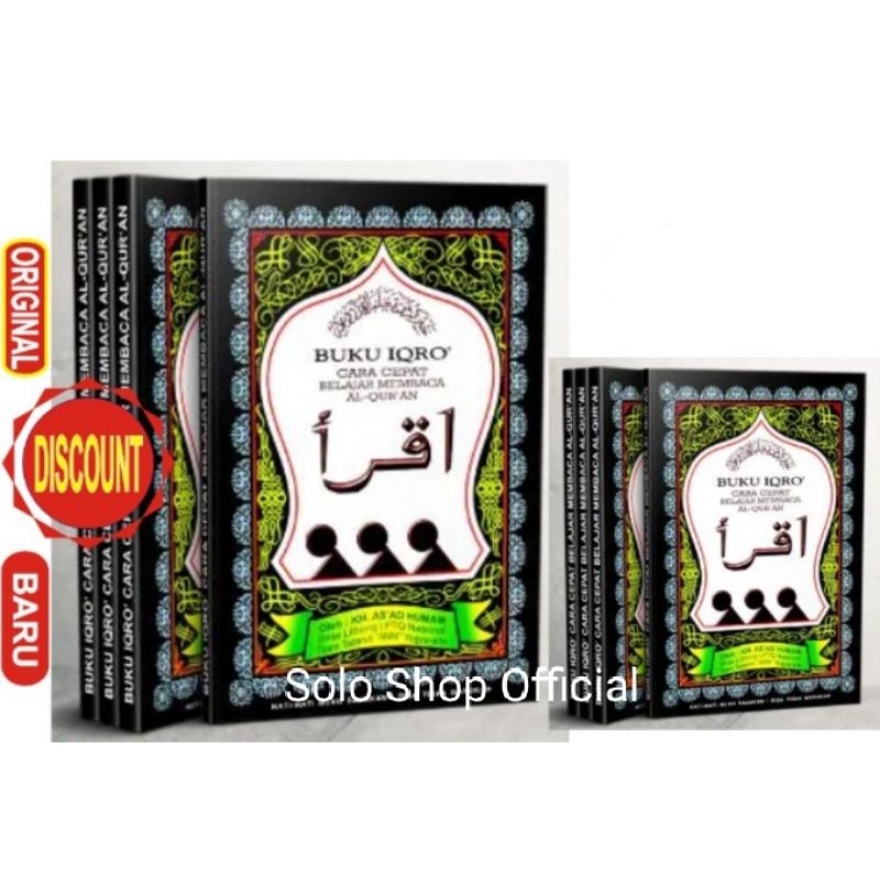 Jual Buku Iqro Besar Iqro Kecil Cara Cepat Belajar Membaca Al Quran Jilid 1 Sampai 6 Asad Humam 3906