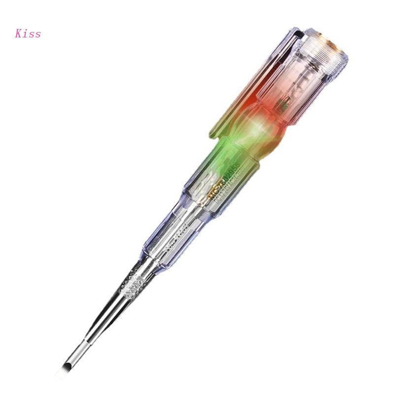 Obeng Tester Pen Listrik Dengan Klip Portabel Dengan Indikator LED Dua Warna