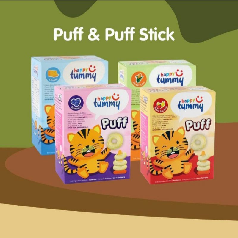 Happy Tummy Puff / snack mpasi bayi / snack bayi organik