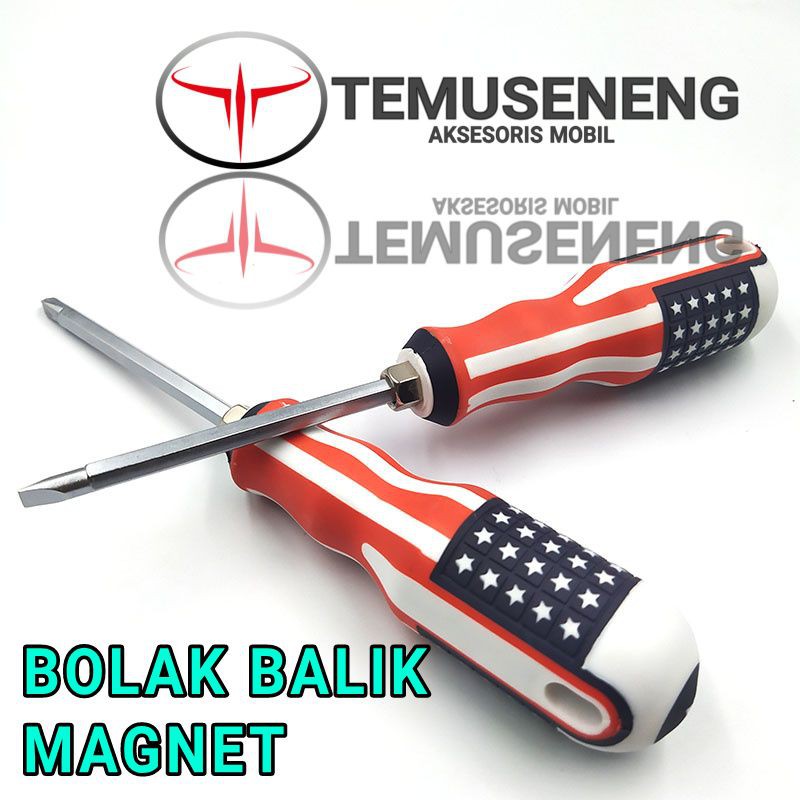 Obeng Amerika Plus Minus Min Bolak Balik Magnet Us Usa Kembang Magnetik Multifungsi Serbanguna Murah