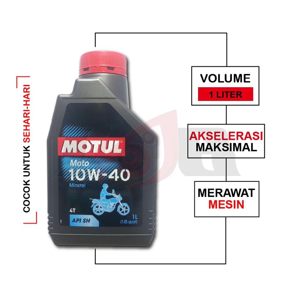 Oli Motul Moto 4t 10w40 API SH Motor Oil 1L