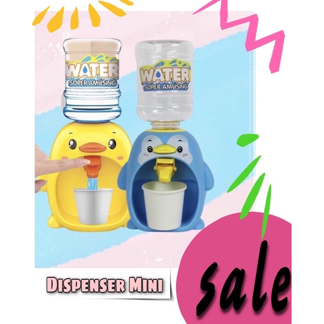 VS BG - Dispenser Mini Galon Portable Anak Air Minum Karakter Kodok Keropi Katak Bebek Dispenser Anak