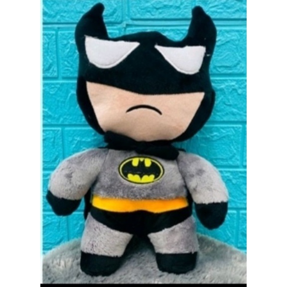 Boneka Super Hero Batman Superman Spiderman Iron Man Captain A Tinggi 35cm Berlabel SNI