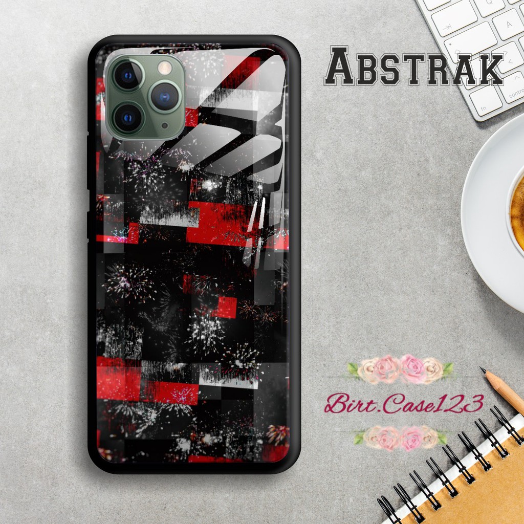 Back case glass ABSTRAK Oppo A3s A1k A5 A9 2020 A7 F9 A5s A31 A52 a53 A92 A37 A57 A59 A71 A83 BC1366