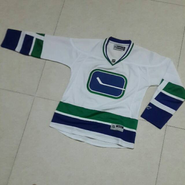 Jersey Ori NHL Reebok Women Wanita Vancouver Canucks Small Medium