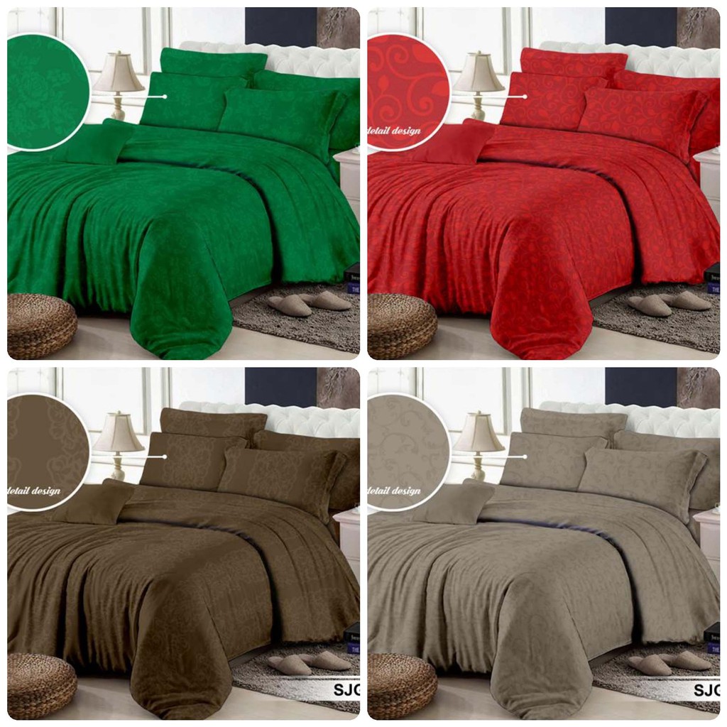 Bedcover + Sprei Polos Marbela Ukuran 180x200x30