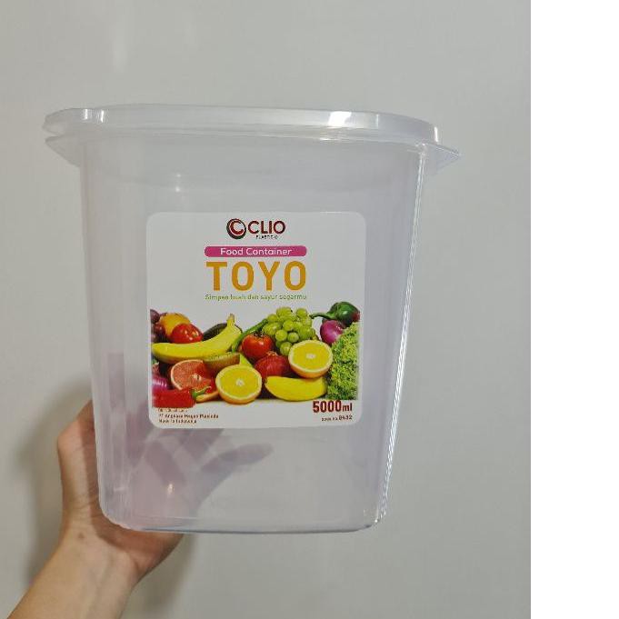 Toples plastik 5 liter - toples  - food container Toyo clio 5liter