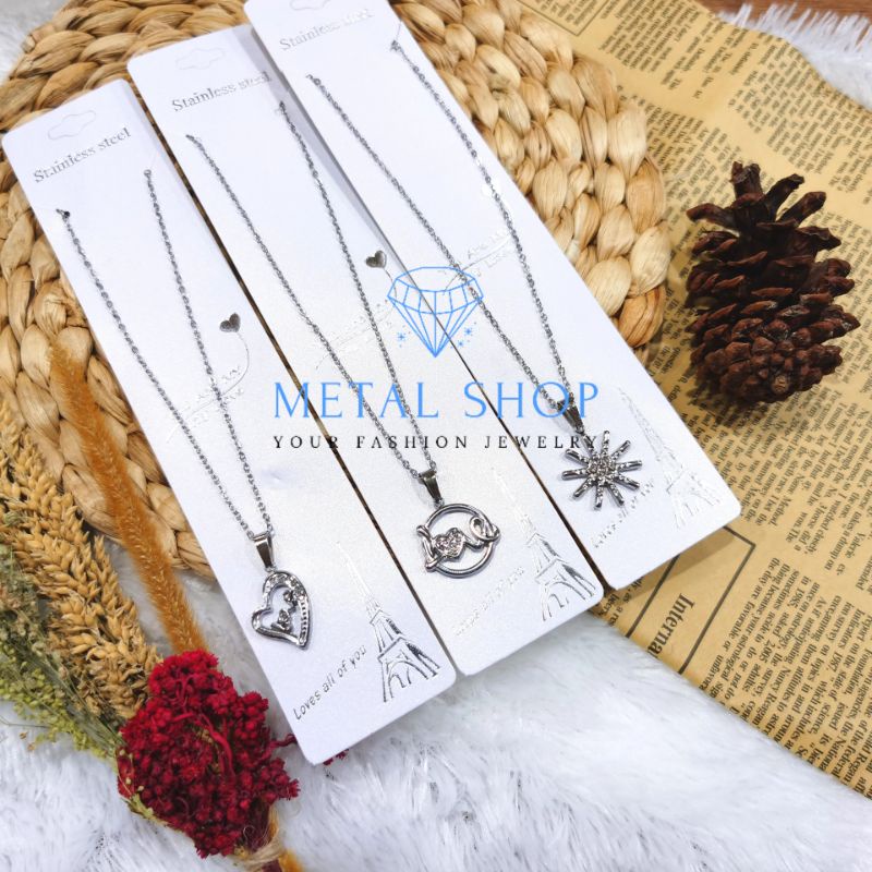 Kalung Titanium fashion kalung plus liontin harga grosir