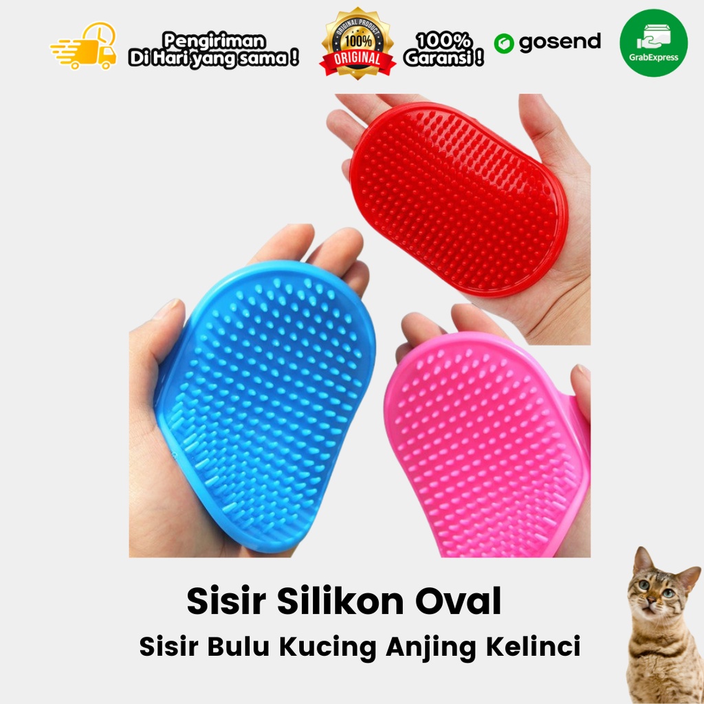 Sisir Silikon Kucing Anjing Kelinci