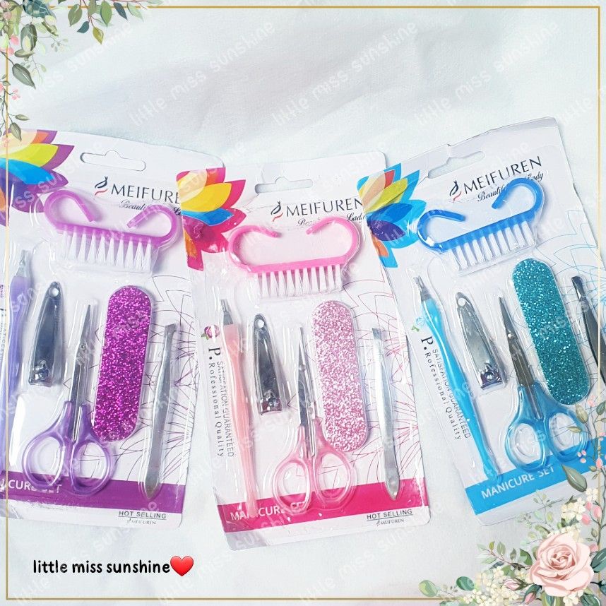 Paket Hemat Manicure Pedicure Cute Self Treatment Gunting Kuku Brush Pinset Kutikula Perawatan Kuku Nail Bersih Cantik Manis  Perlengkapan Kecantikan Nail Art perawatan kuku tangan kaki manicure treatment pendek Grosir Termurah Little Miss Sunshine