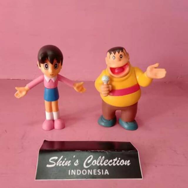 Miniatur pajangan action figure Giant, Shizuka, Suneo