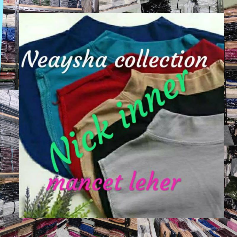 DISKON Manset leher bahan spandek rayon  inner leher penutup dada...