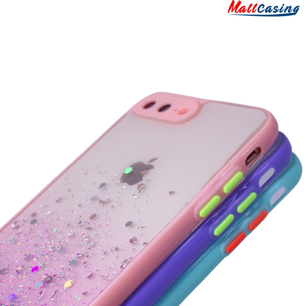 MallCasing - Apple iPhone 11 Pro Max | 12 Mini | 12/ Pro | 12 Pro Max Hard Case Dove Candy Glitter + Tali