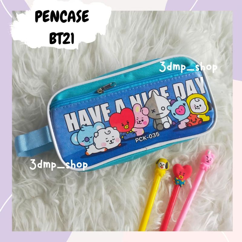 Pencase tempat kotak pensil BTS BT21 KPOP bts world