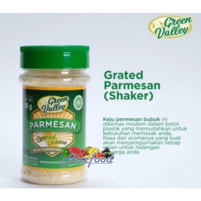 

Grated Parmesan Shaker 80gr Green Valley Keju Bubuk / Powder