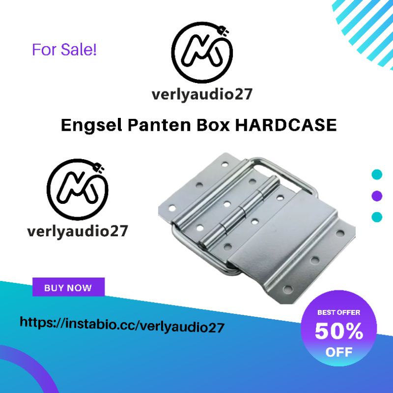 Engsel Hardcase Flighcase Paten Box Harkis ukuran Sedang engsel Penyangga kabinet Casing Logam Road 