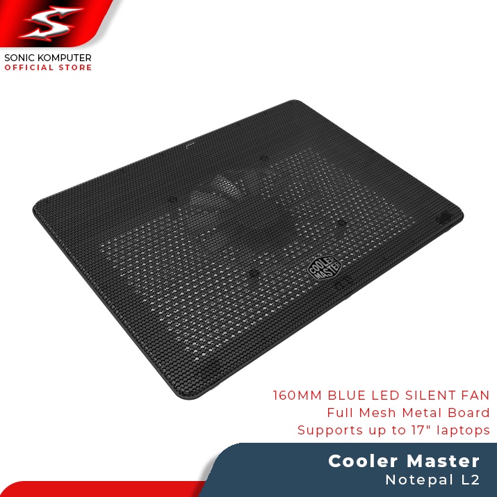 Kipas Laptop Cooler Master Notepal L2 Cooling Pad Coolpad Fan Laptop