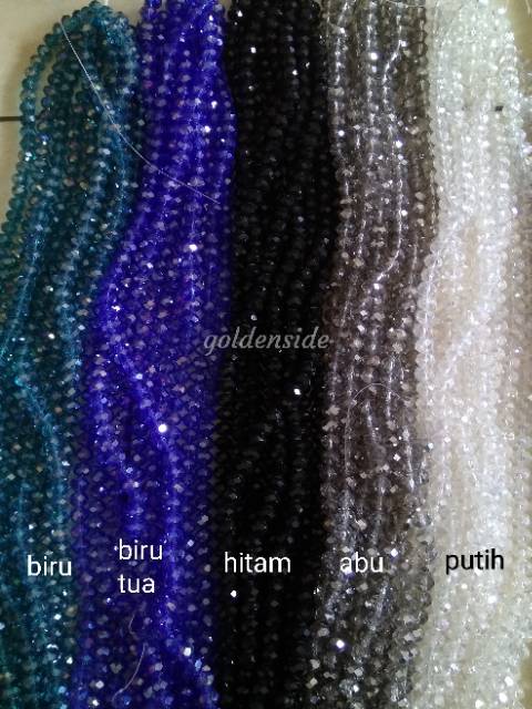 Kristal ceko donat 8mm manik Crystal ceko gepeng 8mm /string