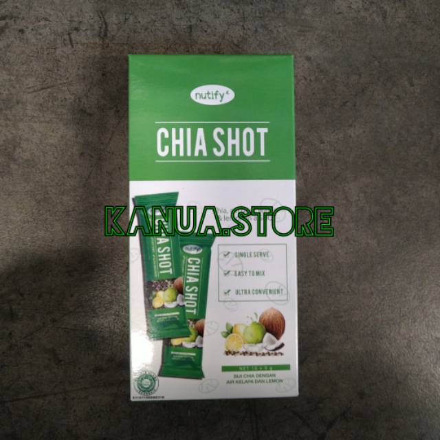 

Nutify chia shot 10x9gr chia seed dengan air kelapa dan lemon