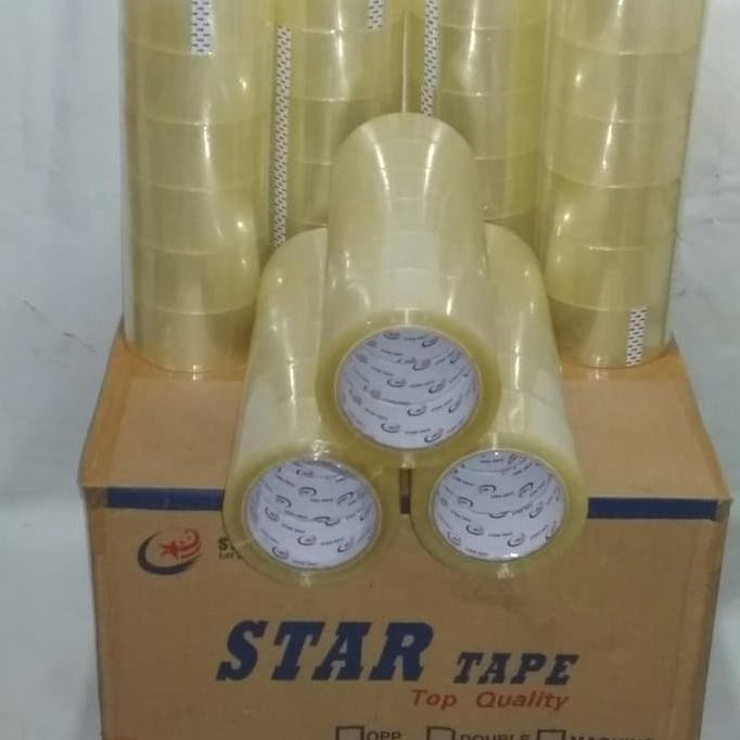 

[[BISA COD]] 1dus @72pcs lakban startape bening/coklat kwalitas seperti daimaru TERBATAS Kode 1303