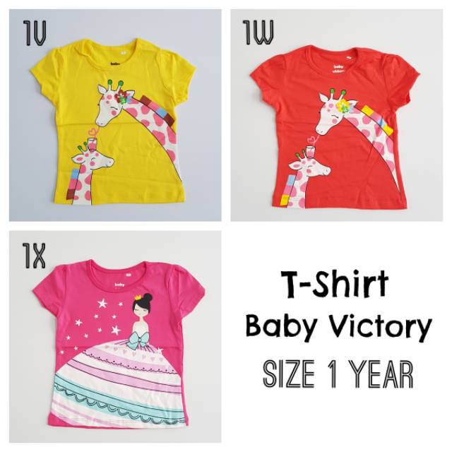 Kaos Anak Baby Victory Girl 1 Tahun