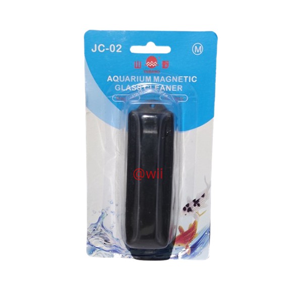 Yamano JC 02 Medium Magnet Pembersih Kaca Aquarium Aquascape Magnetic Brush