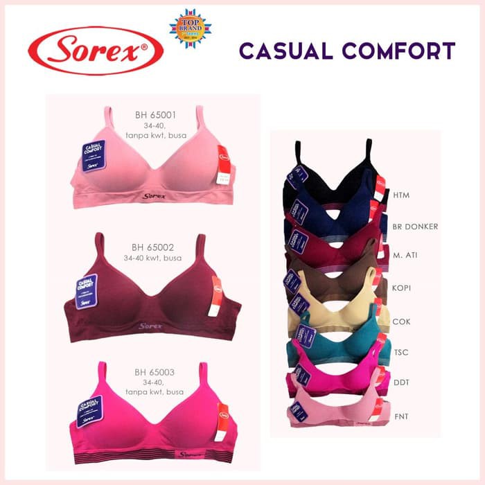 Sport Bra Sorex 65002 Kawat Busa Size 32-40