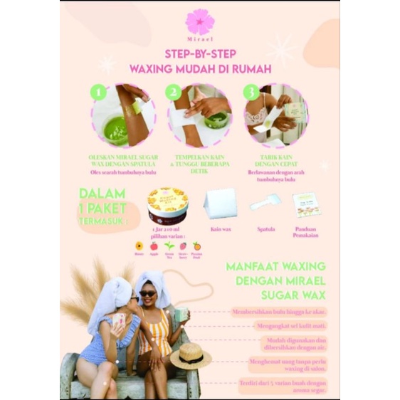 MIRAEL Sugar Waxing Kit  210ML  Strawberry/Honey/Greentea/Passion Fruit 210ML