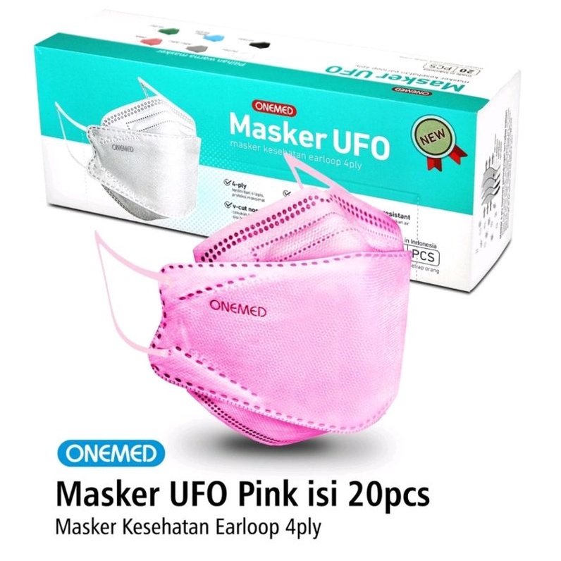 Onemed Masker Karet Medis UFO 3D 4ply Box isi 20pcs